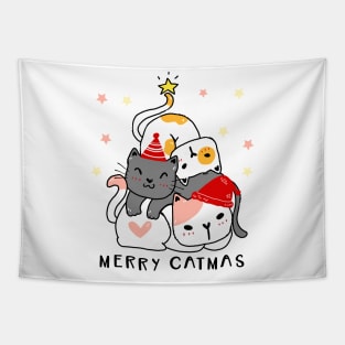 Merry Catmas Tapestry