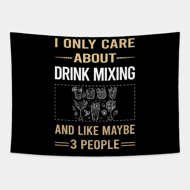 Funny 3 People Drink Mixing Mixologist Mixology Cocktail Bartending Bartender Tapestry by symptomovertake