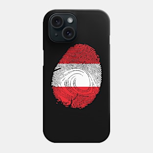 Flag of Austria in fingerprint Phone Case