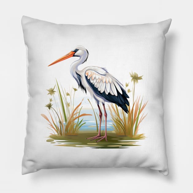 Stork Pillow by zooleisurelife