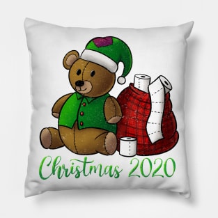 Christmas Toilet Paper Bear Funny Quarantine Christmas Pillow