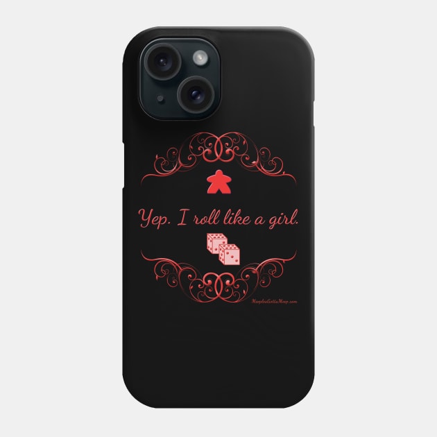 Like a Girl, red Phone Case by MeeplesGottaMeep