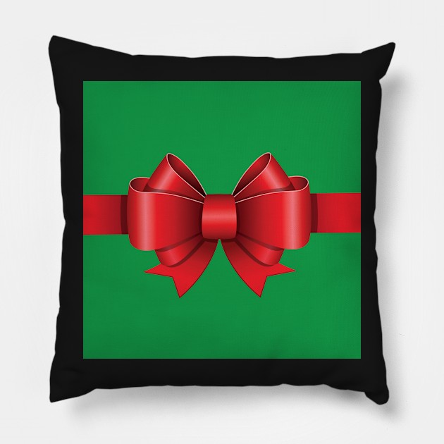 Bow, Present, Gift Wrap, Ribbon Pillow by xcsdesign