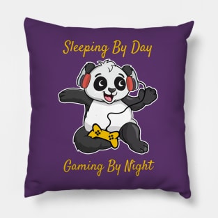 Sleeping By Day Gaming By Night Pillow