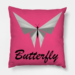 Silver butterfly Pillow