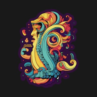 Plastic Macaroni Boho Trippy Hippy Squidly Noodle T-Shirt