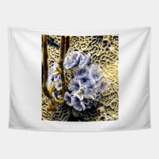 Underwater Feather Flowers Tapestry