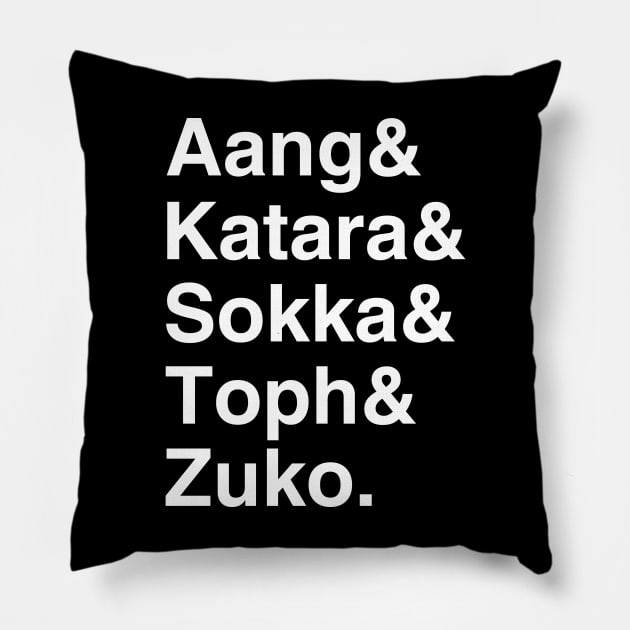 Airbender List Pillow by GloopTrekker