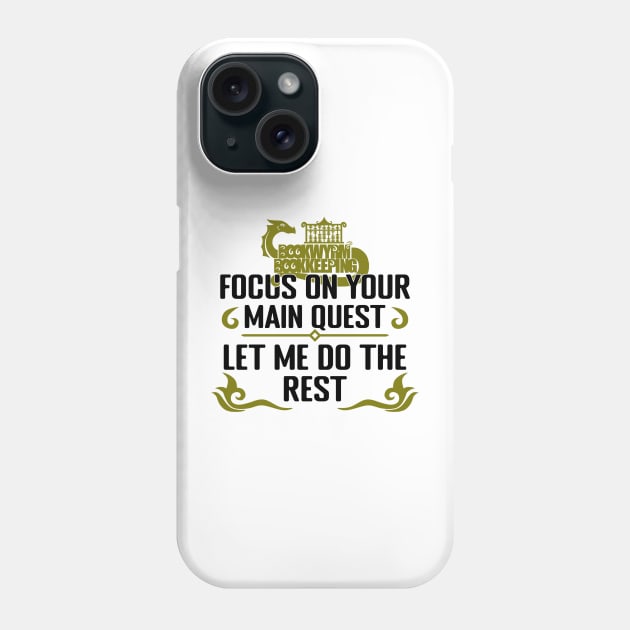 Bookwyrm Bookkeeping - Focus on Your Quest Phone Case by KewlZidane