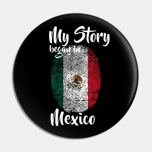 Mexico Flag Fingerprint My Story DNA Mexican Pin