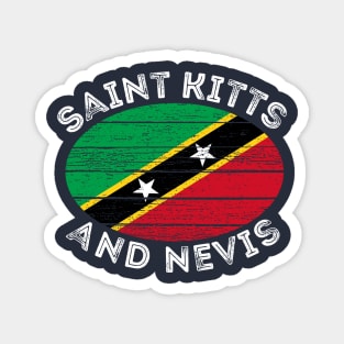 Saint Kitts and Nevis Roots Flag Magnet