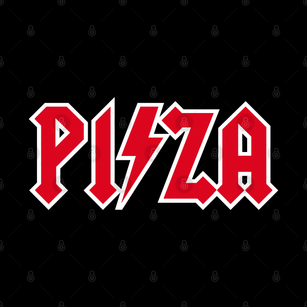 Funny pizza Rock Music Pizzeria Metal Pizza lover by LaundryFactory