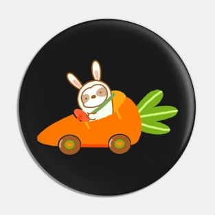 Cute Carrot Car Sloth Pin