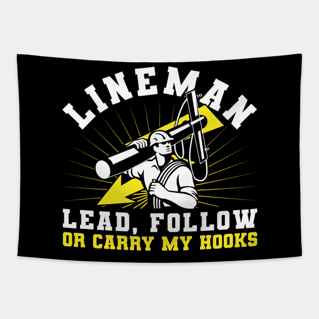 Electrical Lineman Tapestry by Caskara