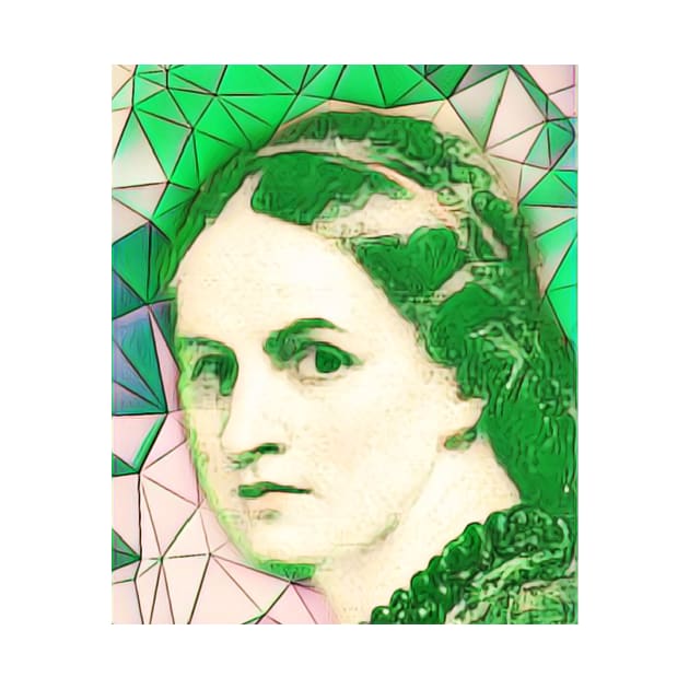 Anne Bronte Green Portrait | Anne Bronte Artwork 8 by JustLit