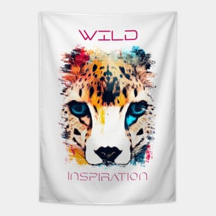 Cheetah Wild Nature Animal Colors Art Painting Tapestry