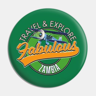 travel explore fabulous Zambia logo Pin