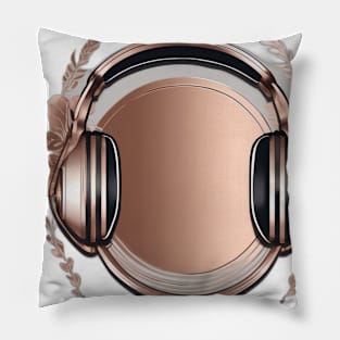 Headphone Rose Gold Shadow Silhouette Anime Style Collection No. 399 Pillow