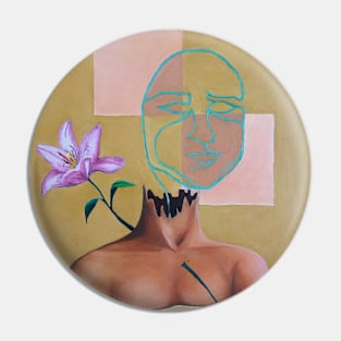 Disrupted Portrait Pin