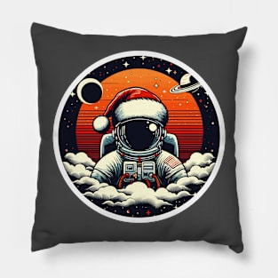 Christmas astronaut in space Pillow