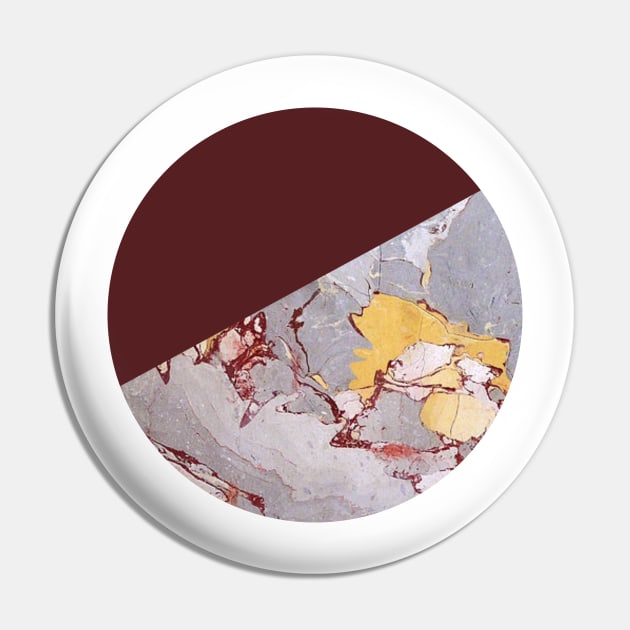 Burgundy Marble Pin by JuliesDesigns