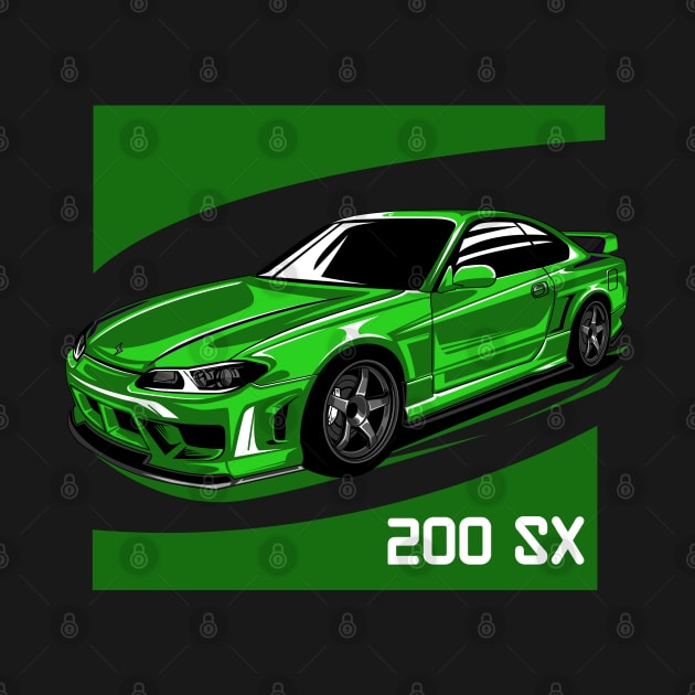 Nissan Silvia Green by aredie19