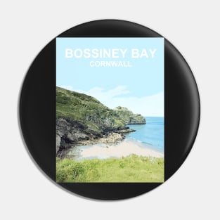 Bossiney Bay Cornwall. Tintagel. Cornish gift Travel location poster Pin