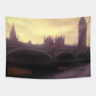 London City view London Skyline photography beautiful famous city purple pink aesthetic Tapestry