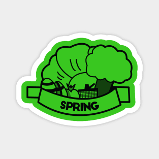 Lovely spring (Black) Magnet