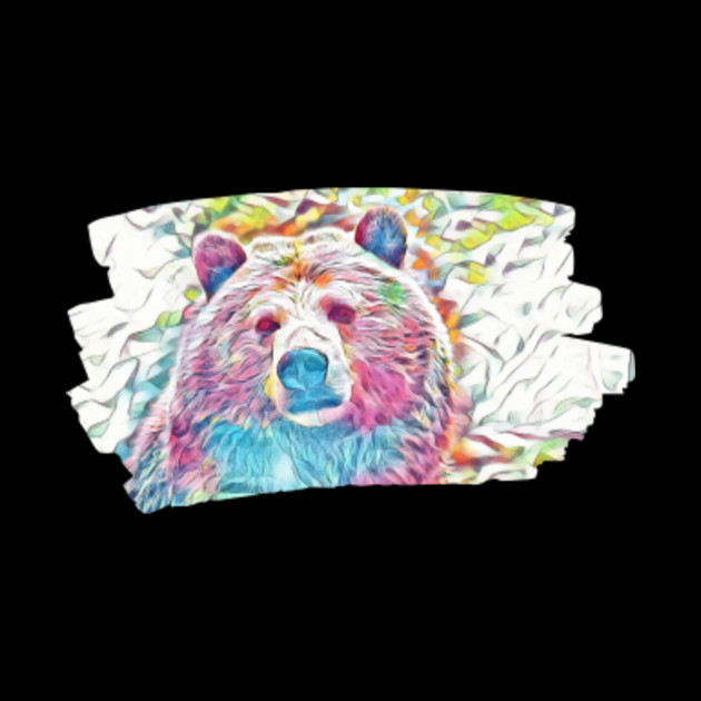Colorful Bear Art Painting Polar Grizzly Cub Panda Boars