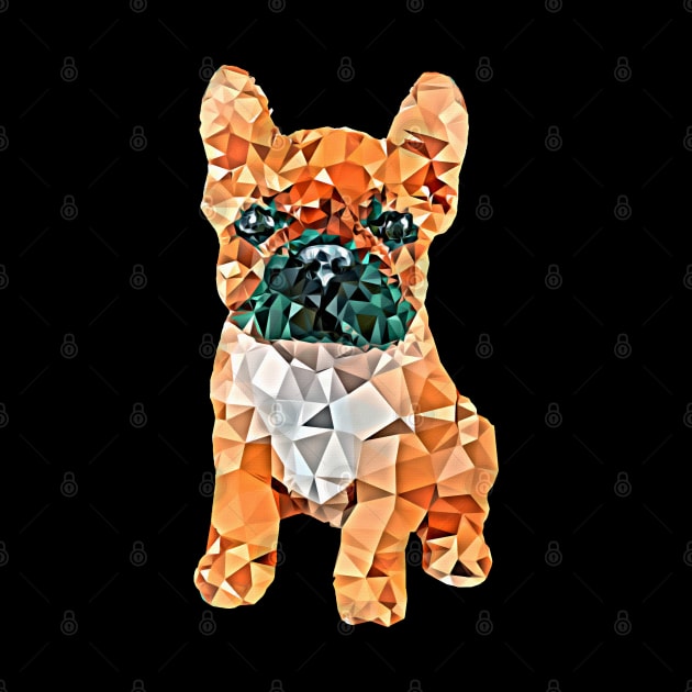French bulldog, color polygonal 1 by Collagedream