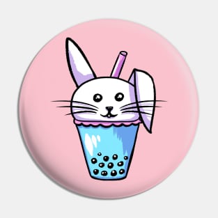 Cute Bunny Bubble Tea Pin