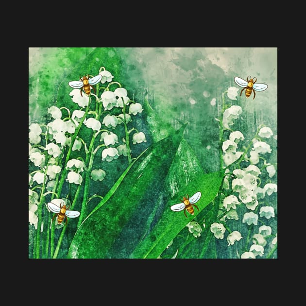 Lily of the Valley and Bees by gillys