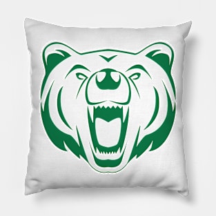 Cloudcroft Bears Head (Green) Pillow