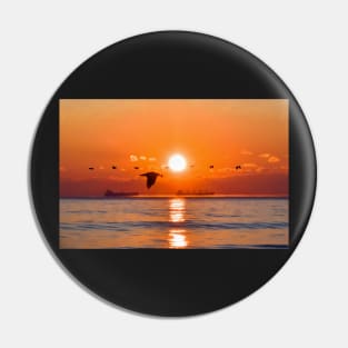 Ocean sunrise Pin