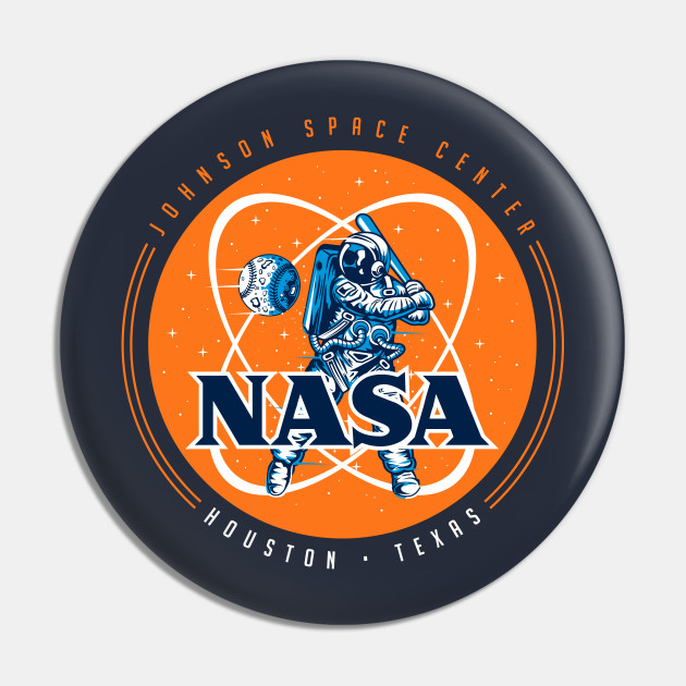 Retro NASA Astros Logo - Orange Version - Astros Baseball - Pin