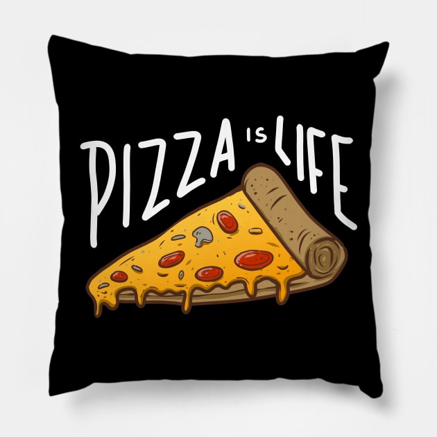 Pizza is life Pillow by angoes25