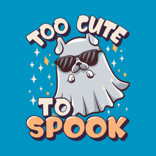 Too Cute To Spook Little Halloween Dog Ghost T-Shirt