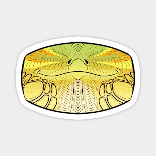 Yellow Iguana Mask Magnet