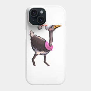 Cute Ostrich Drawing Phone Case