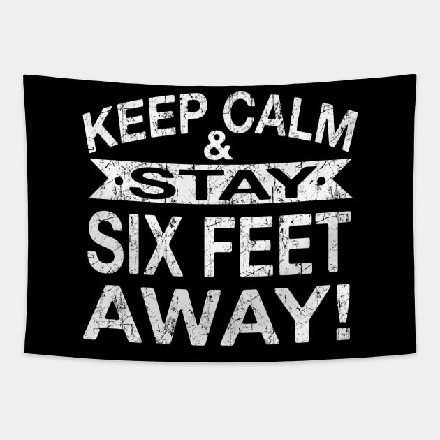 Keep Calm & Stay Six Feet Away Costume Gift Tapestry by Ohooha