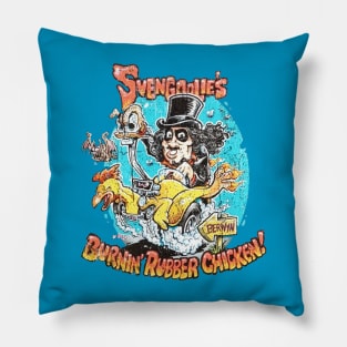 Svengoolie Burnin' Rubber Chicken Vintage Pillow