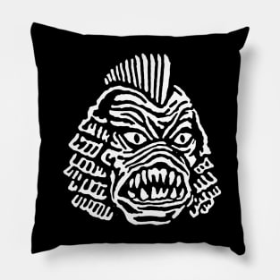 Monster House Records Crest White - Back Logo Pillow