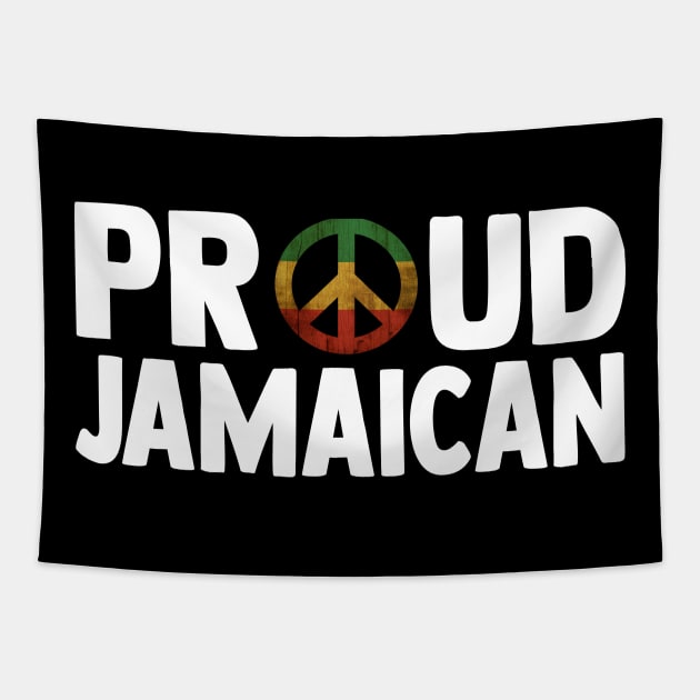 Rasta, Proud Jamaican, Jamaica, Peace Rastafarian Tapestry by alzo