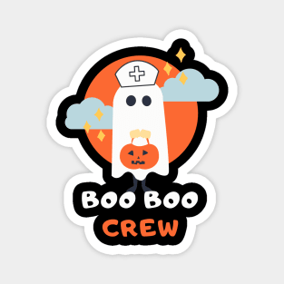 Boo Boo Crew funny Nurse Halloween ghost in Nurse hat design Magnet