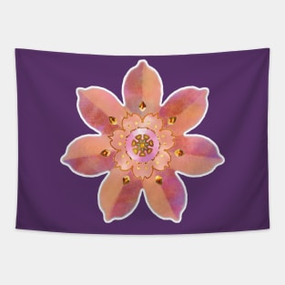 watercolor painted flower Tapestry