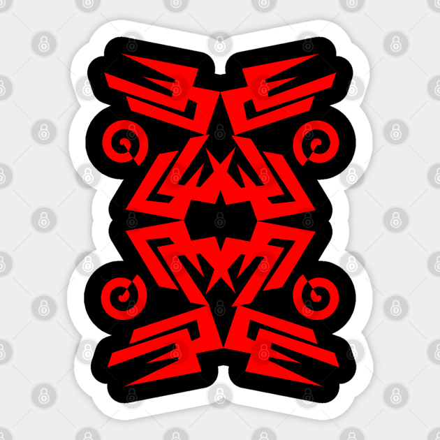 Native American Art Red - Native American - Sticker | TeePublic