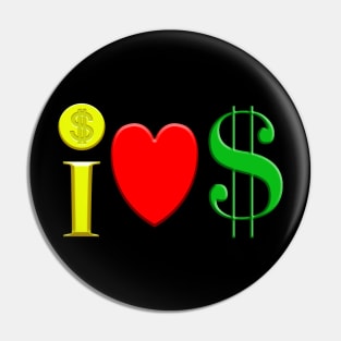 I Heart Money Pin