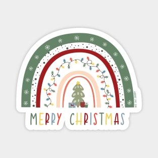 Merry Christmas Boho Rainbow © GraphicLoveShop Magnet