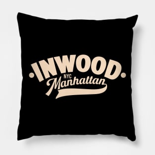 Minimalist Inwood Manhattan NYC Logo Design for Stylish Apparel Pillow